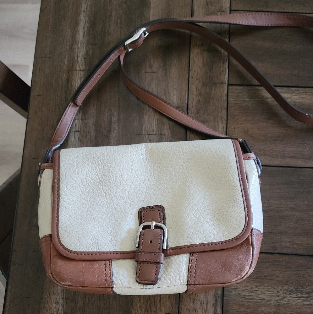 Coach cross body leather handbag